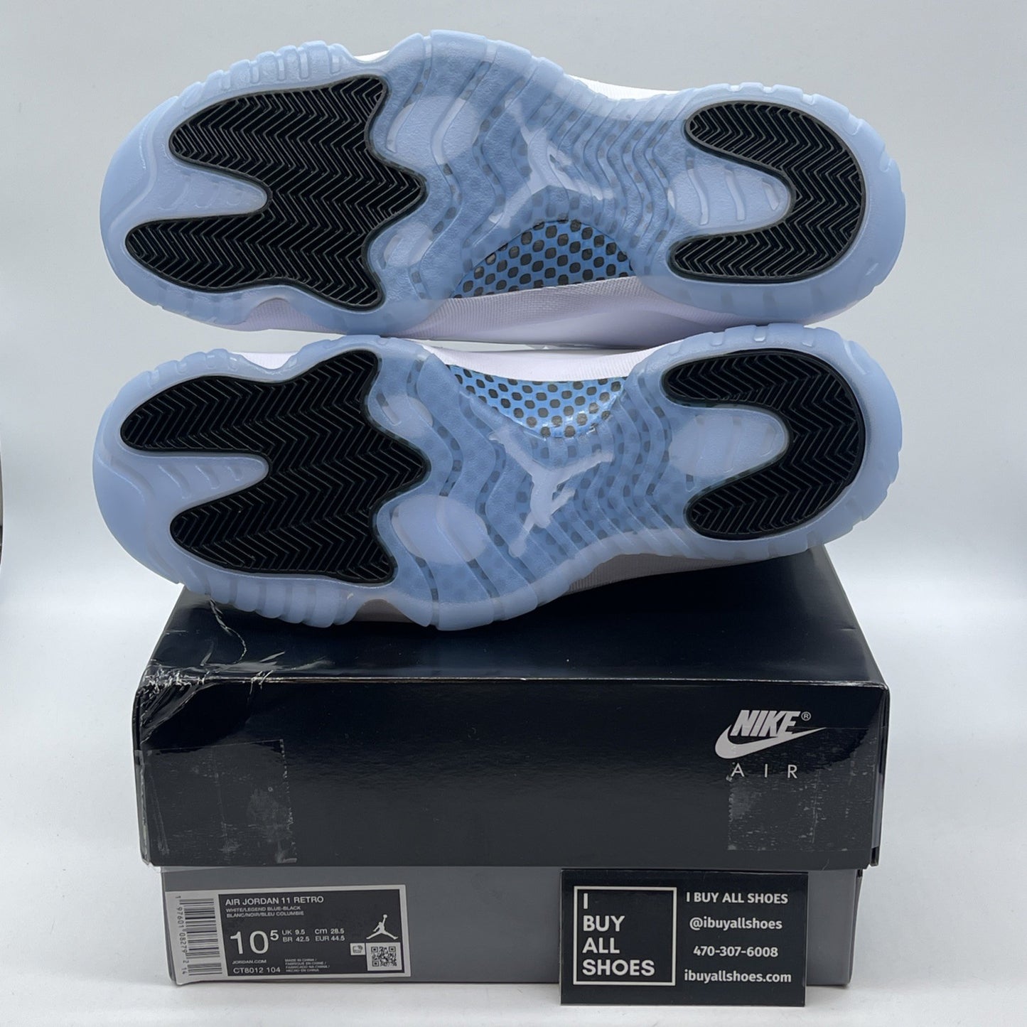 Size 10.5 - Air Jordan 11 Retro 2024 Legend Blue / Columbia White (CT8012-104)