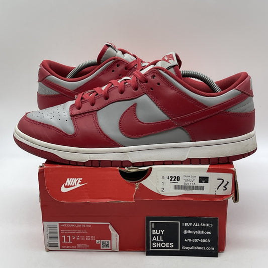 Size 11.5 - Nike Dunk Low SP UNLV Red Grey Leather (DD1391-002)