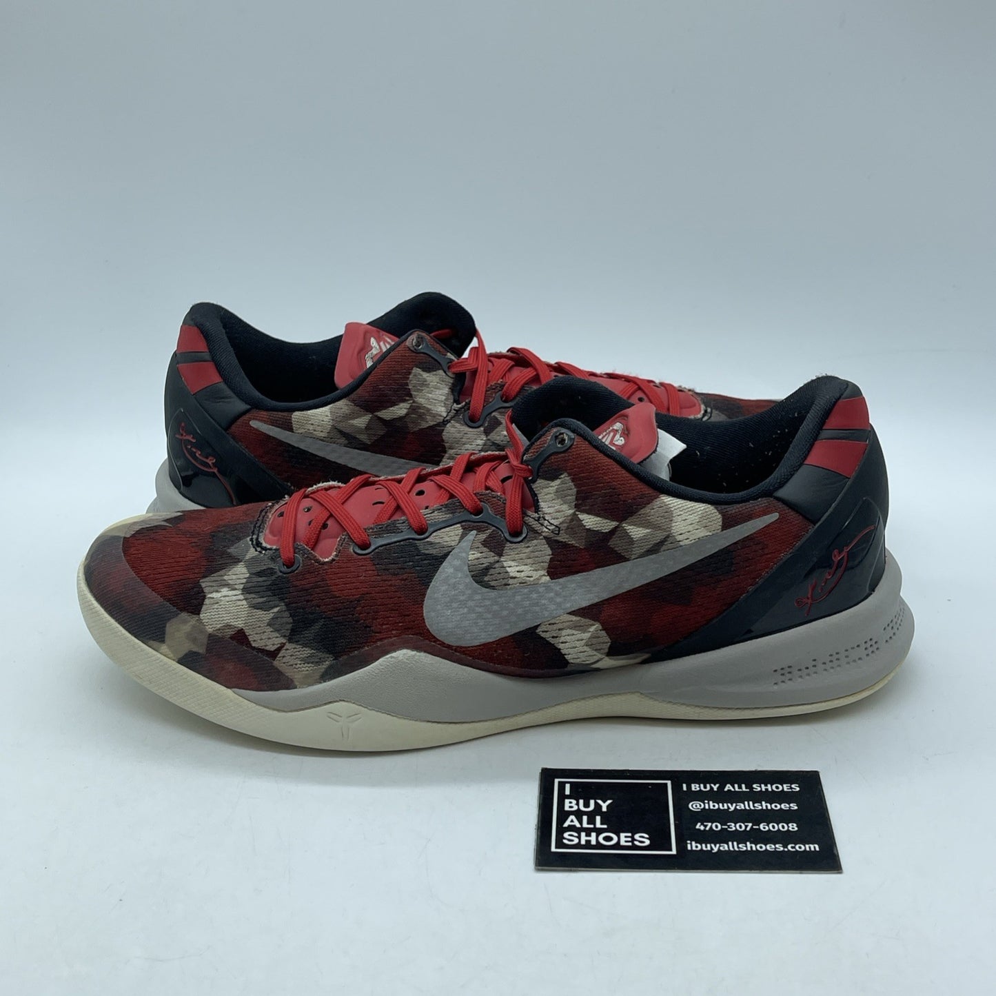 Size 9 - Nike Kobe VIII 8 System Milk Snake Red White Grey (555035-601)