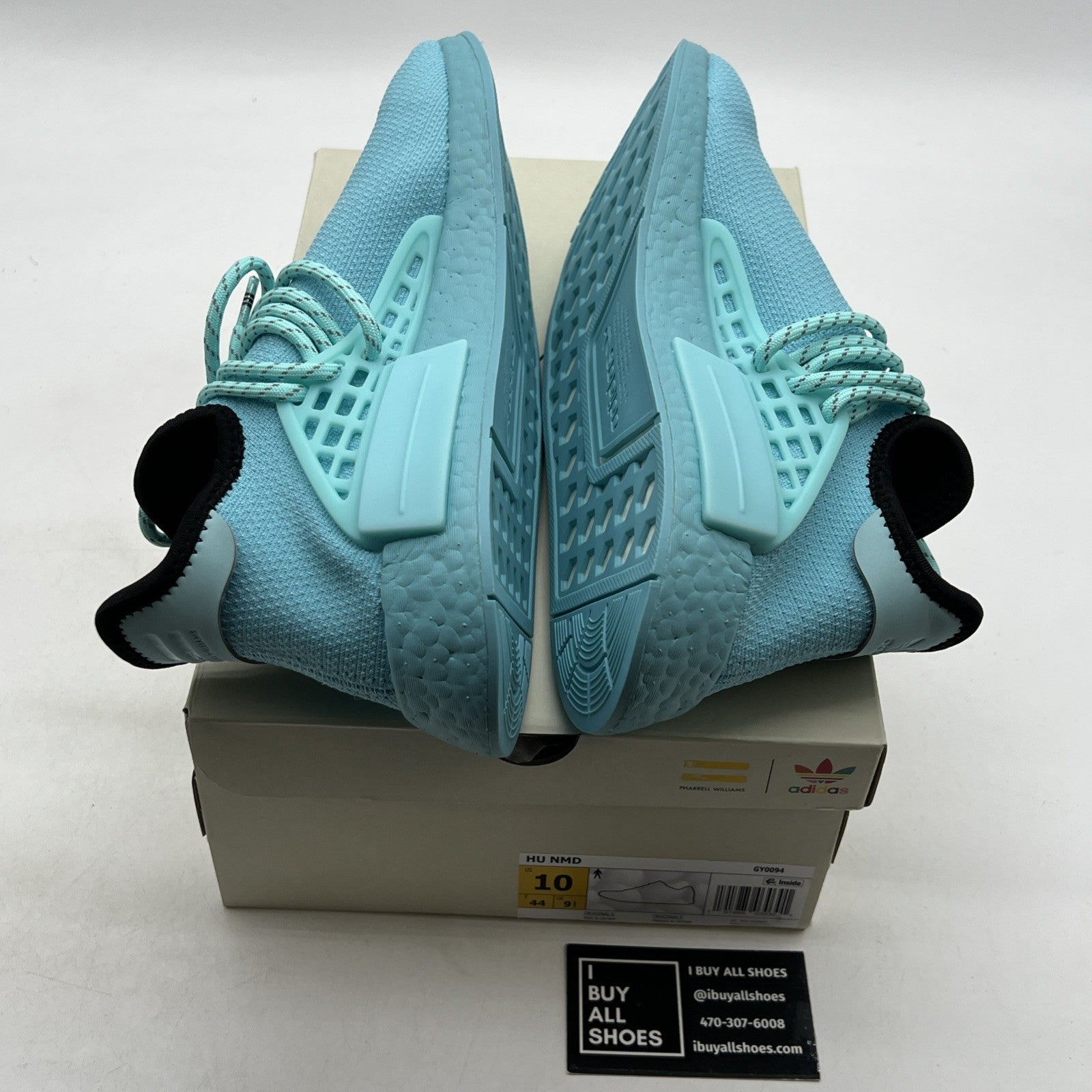 Size 10 - adidas Pharrell x NMD Human Race Aqua (GY0094)