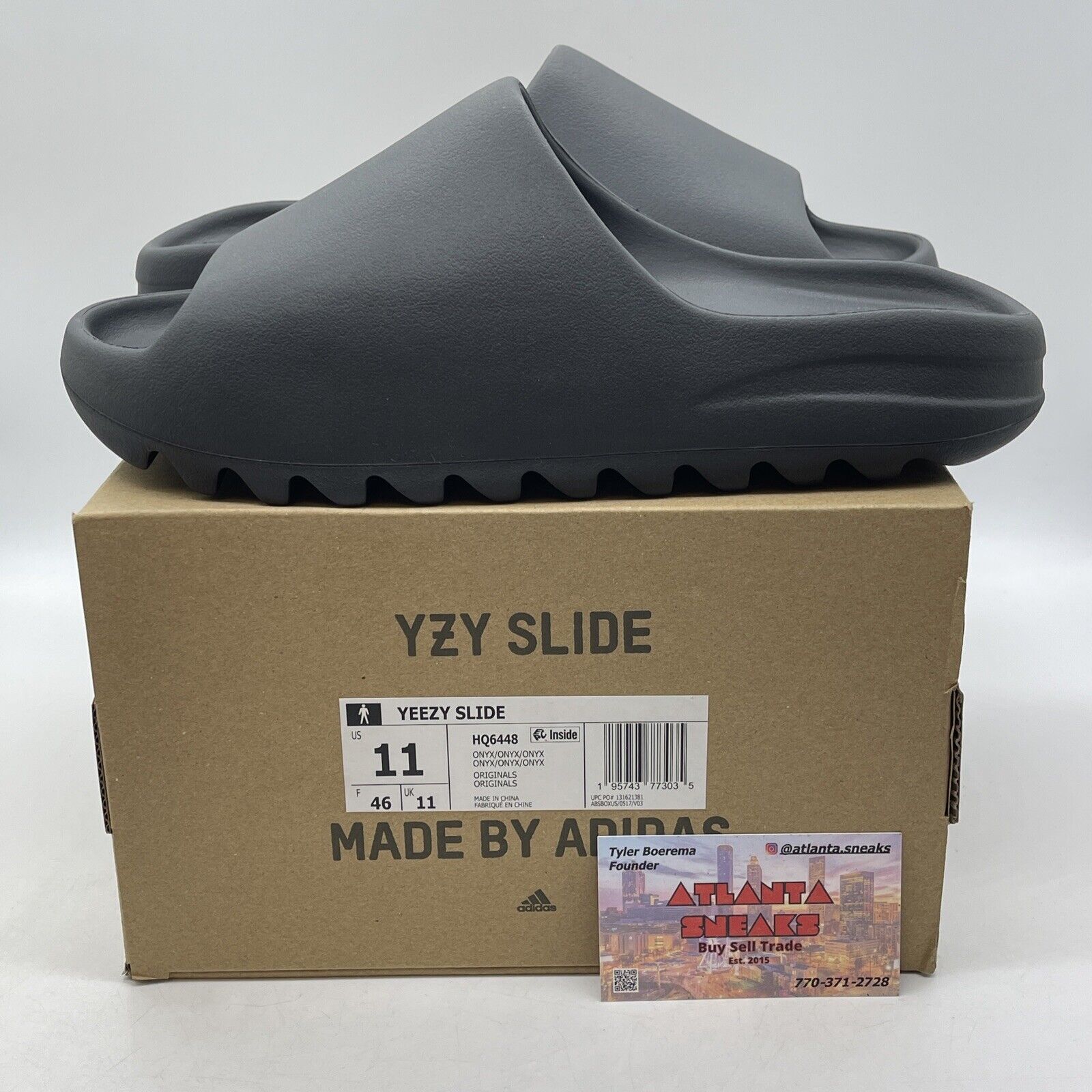 Size 11 - Adidas Yeezy Slide Onyx Black (HQ6448)