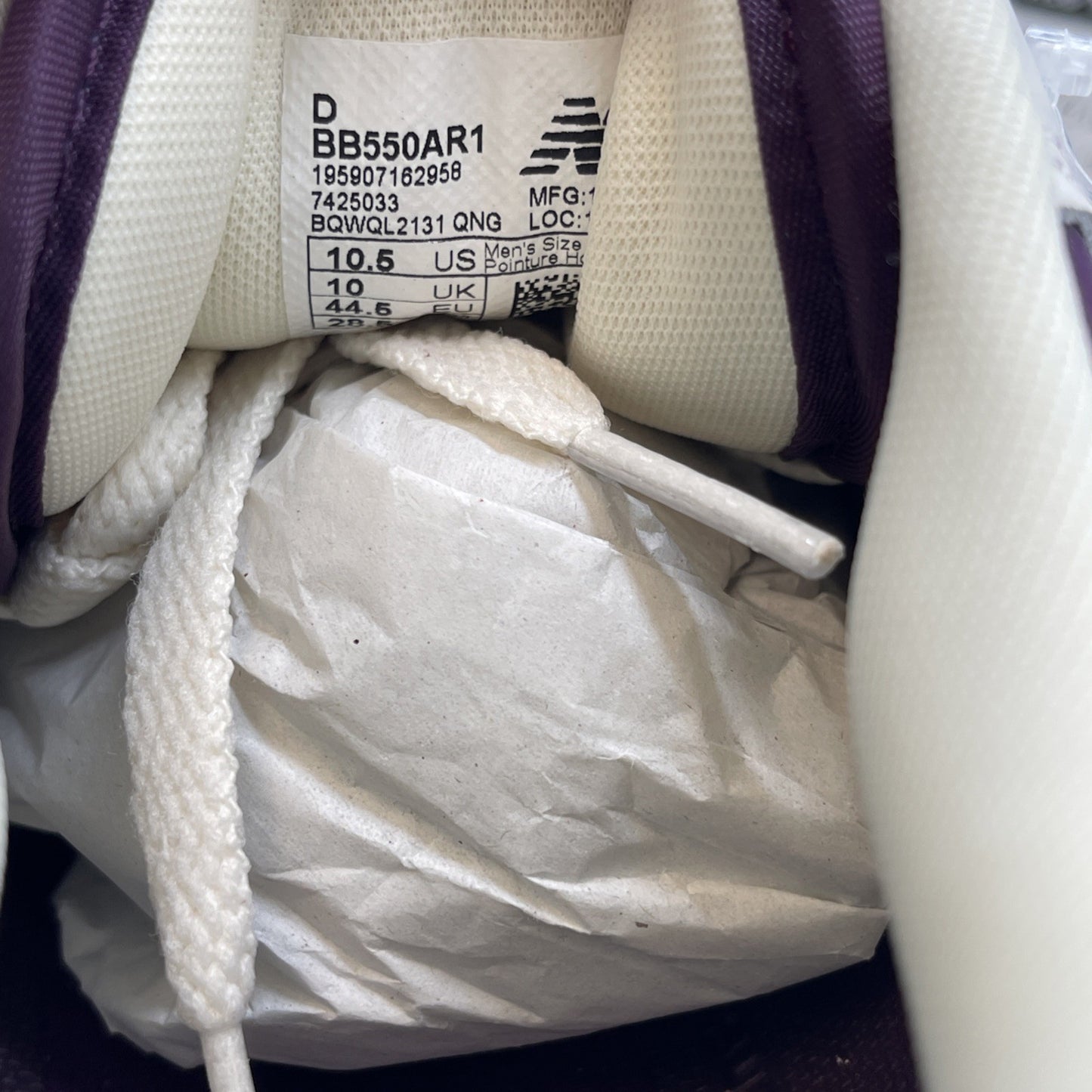Size 10.5 - New Balance Aimé Leon Dore x 550 Purple White Leather (BB550AR1)