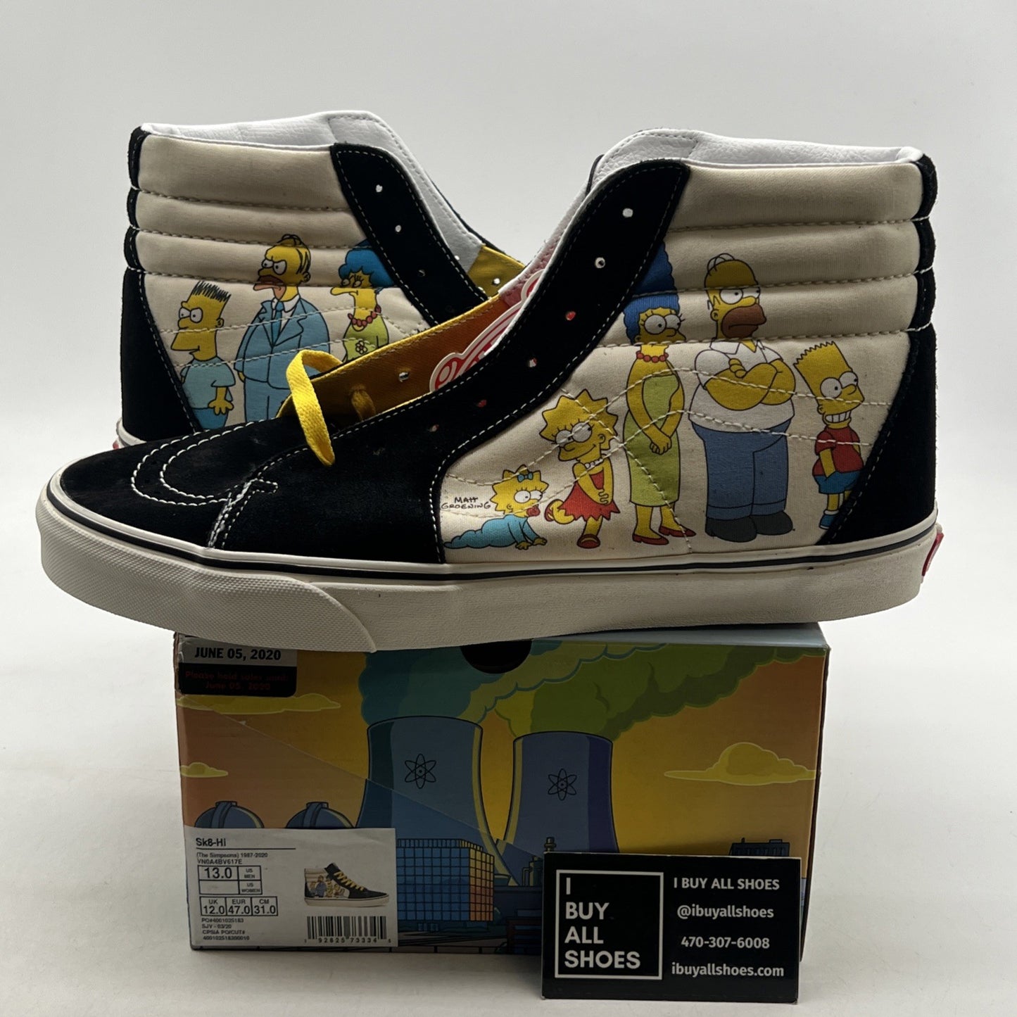 Size 13 - Vans X Simpsons Sk8 High (VN0A4BV617E)