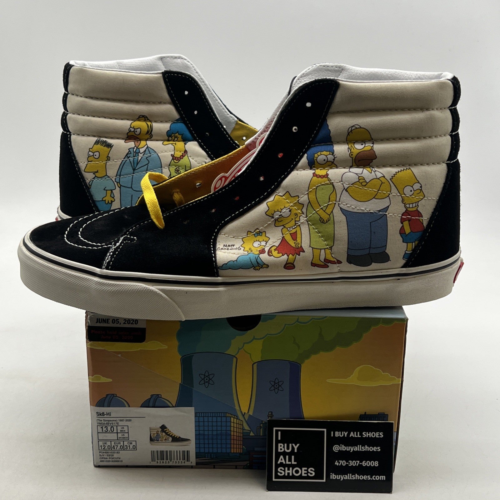 Size 13 - Vans X Simpsons Sk8 High (VN0A4BV617E)