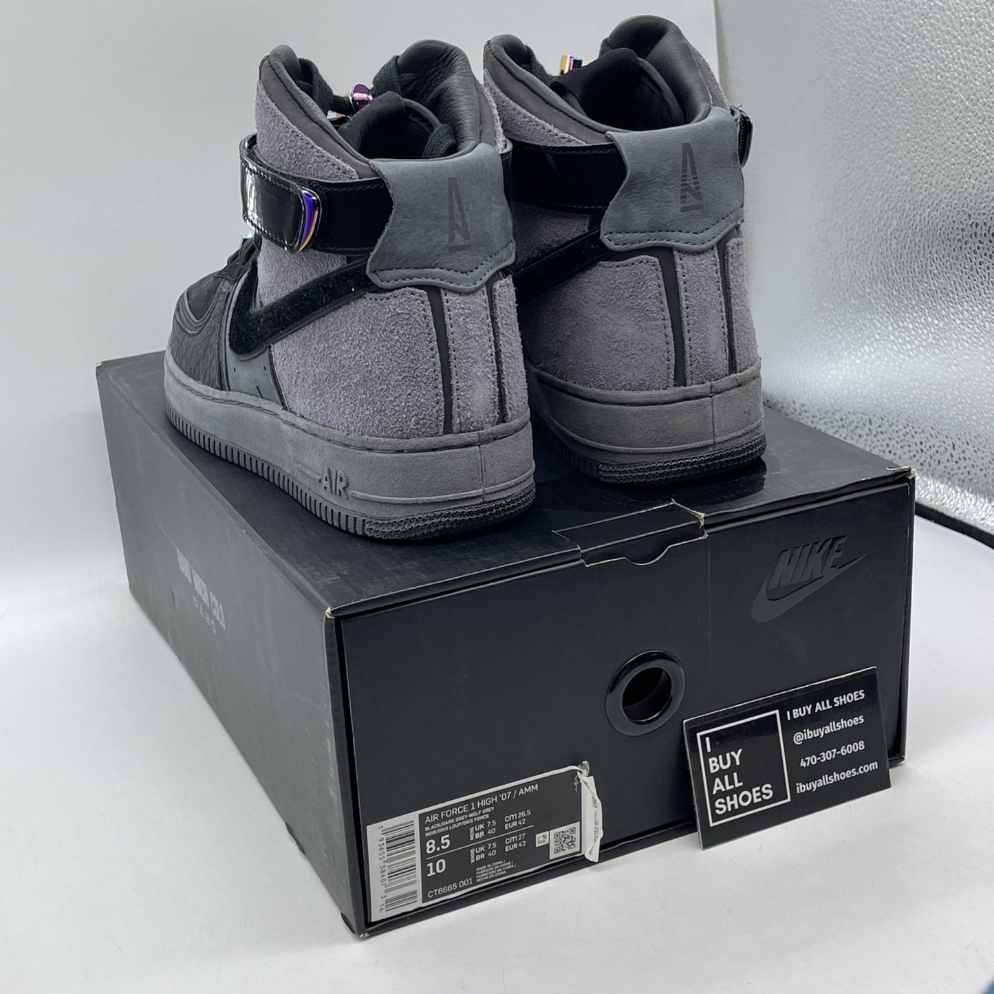 Size 8.5 - Nike A Ma Maniére x Air Force 1 High Hand Wash Cold (CT6665-001)