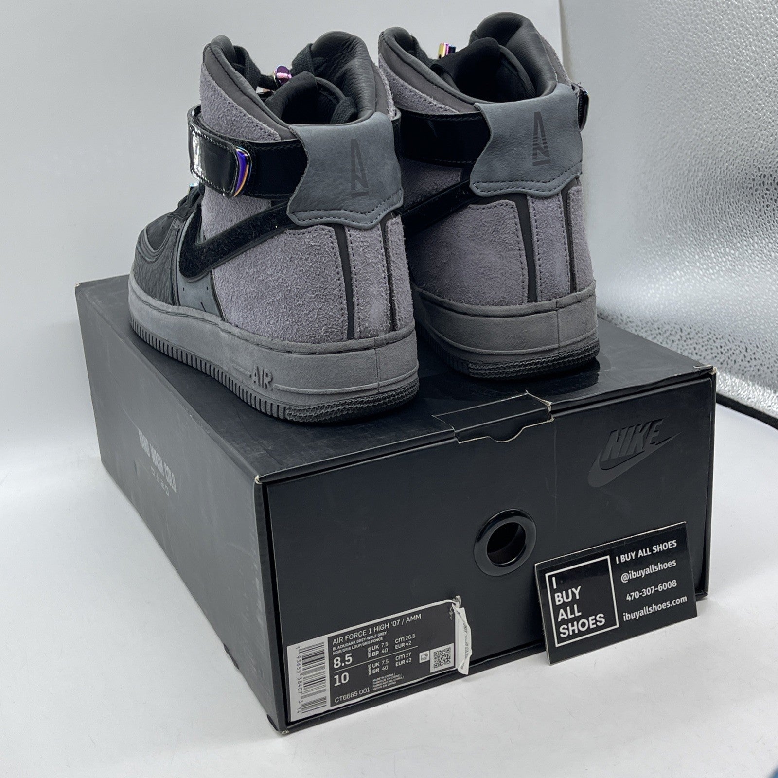 Size 8.5 - Nike A Ma Maniére x Air Force 1 High Hand Wash Cold (CT6665-001)