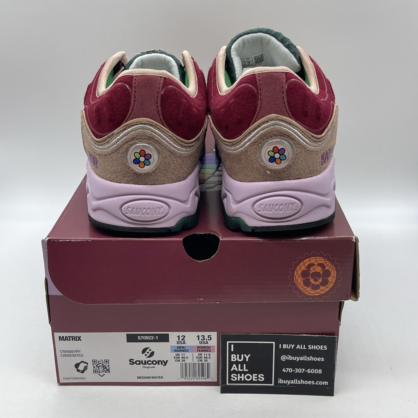 Size 12 - Saucony Jae Tips x Matrix No Shoes In The House Cranberry (S70922-1)