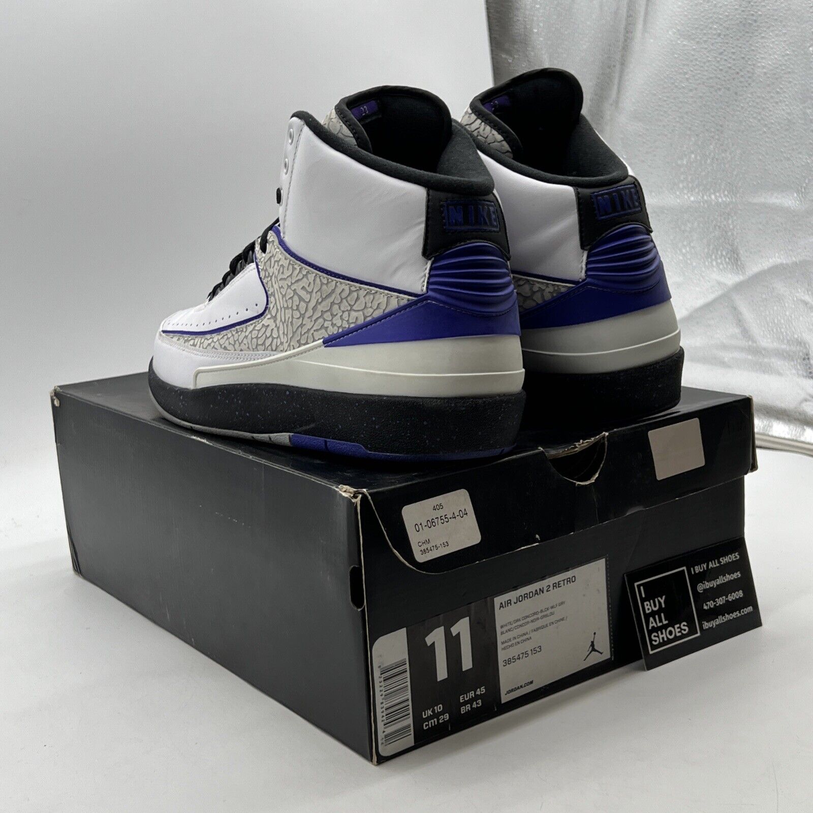 Size 11 - Air Jordan 2 Retro Concord (385475-153)
