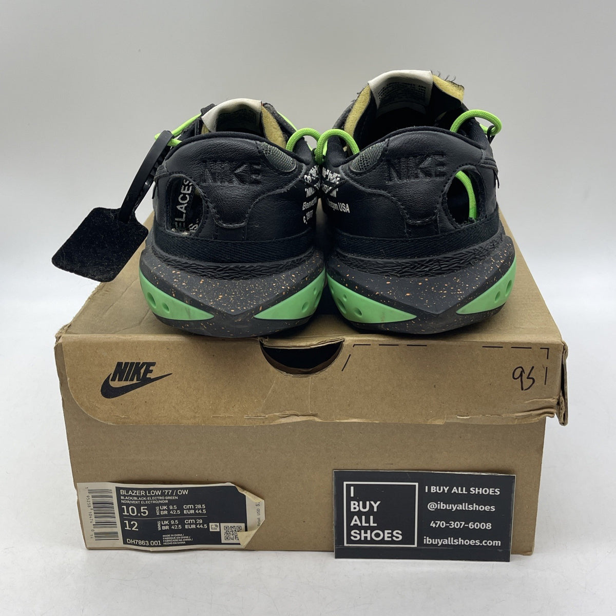 Size 10.5 - Off-White x Nike Blazer Low Black (DH7863-001)