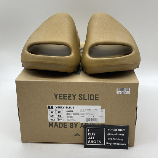 Size 10 - adidas Yeezy Slide 'Ochre' Brown Rubber (GW1931)