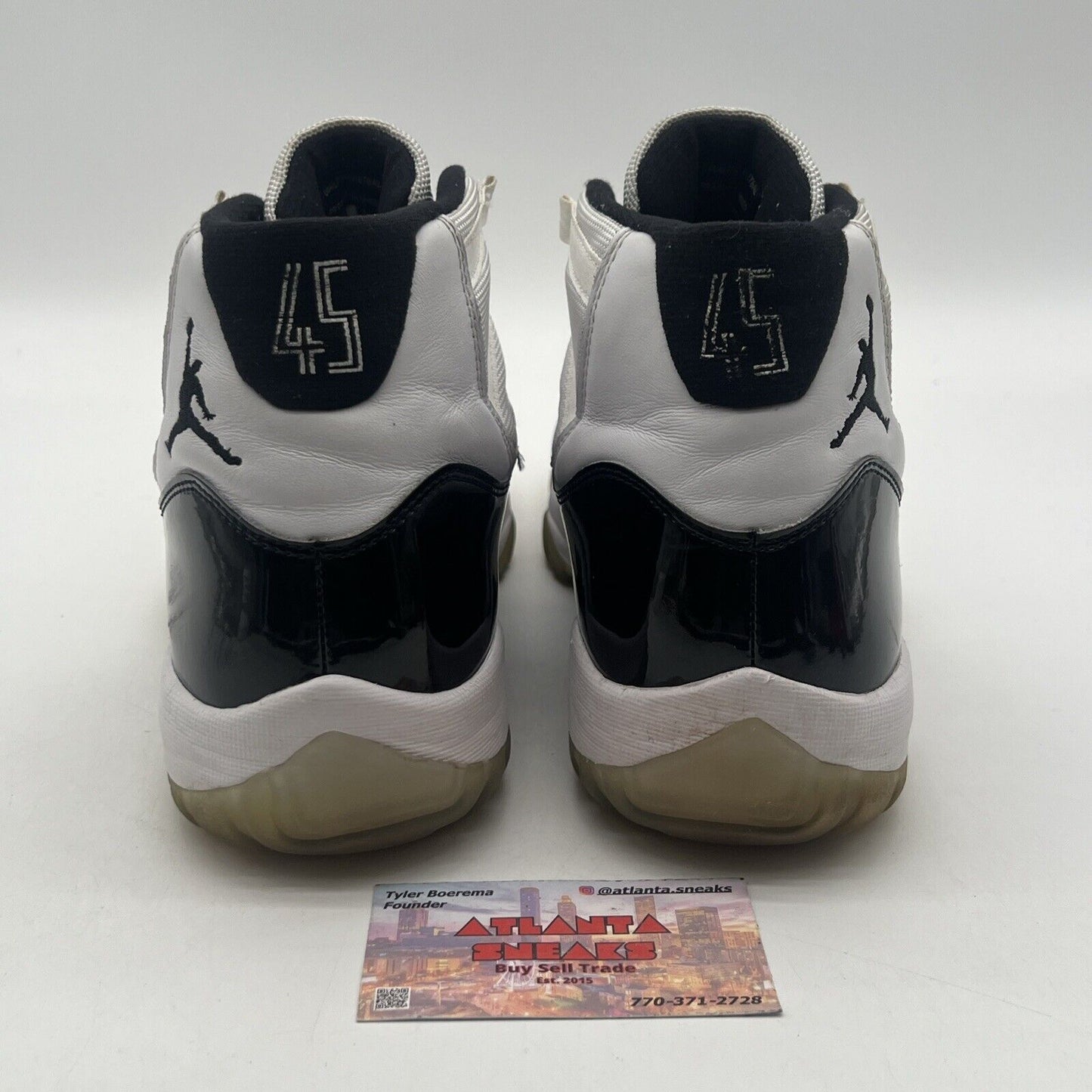 Size 11 - Jordan 11 Retro High Concord Black Leather (378037-100)