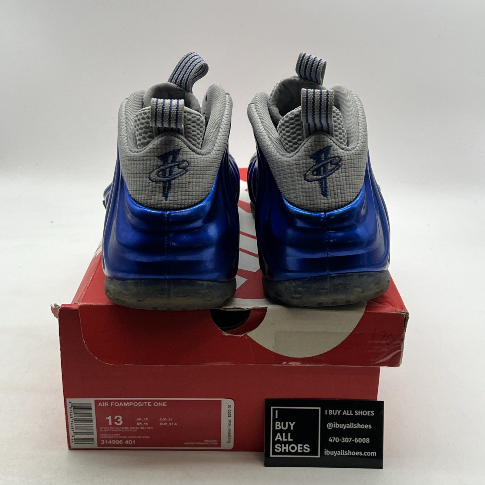 Size 13 - Nike Air Foamposite One Sport Royal (314996-401)