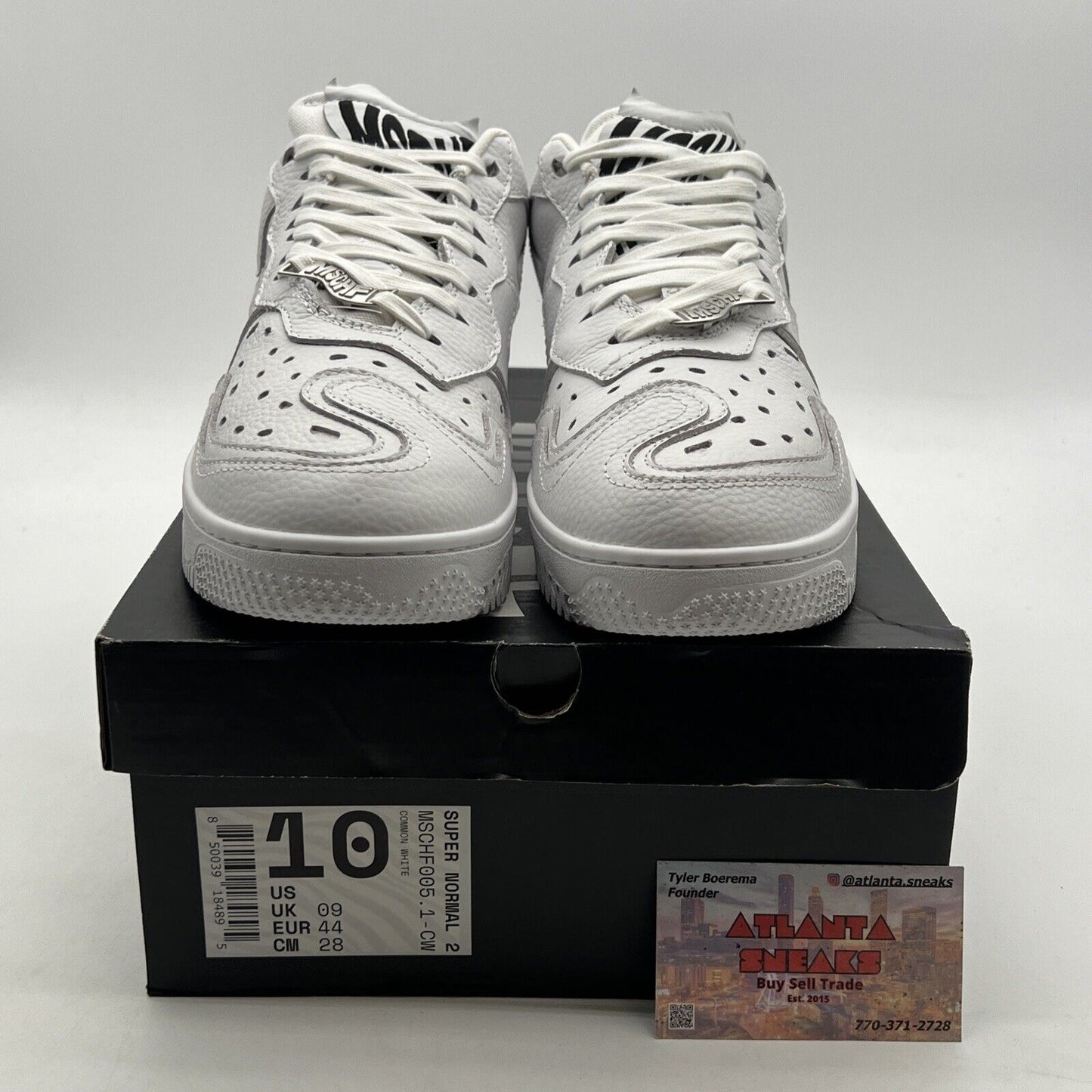 Size 10 - MSCHF Super Normal 2 White Sneaker Shoes Common White