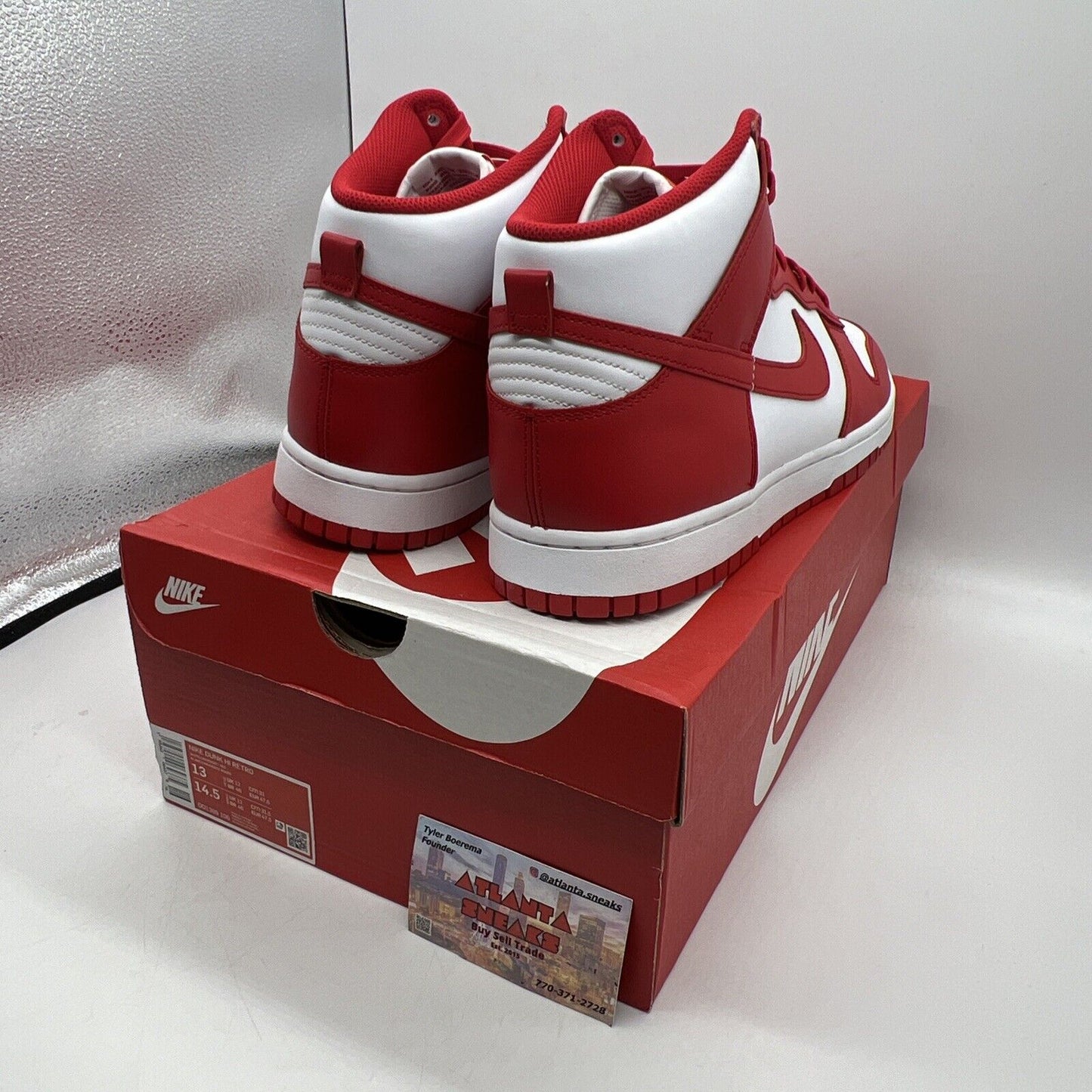 Size 13 - Nike Dunk High University Red Brand New Og All