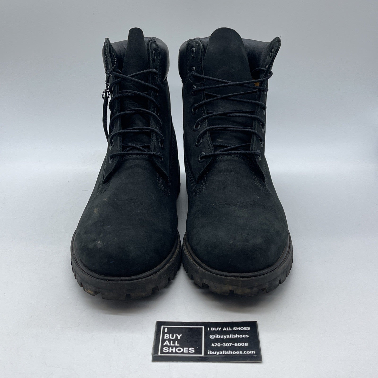Size 10.5 - Timberland Classic 6 Inch Waterproof Boots Black Nubuck