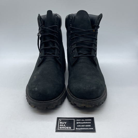 Size 10.5 - Timberland Classic 6 Inch Waterproof Boots Black Nubuck