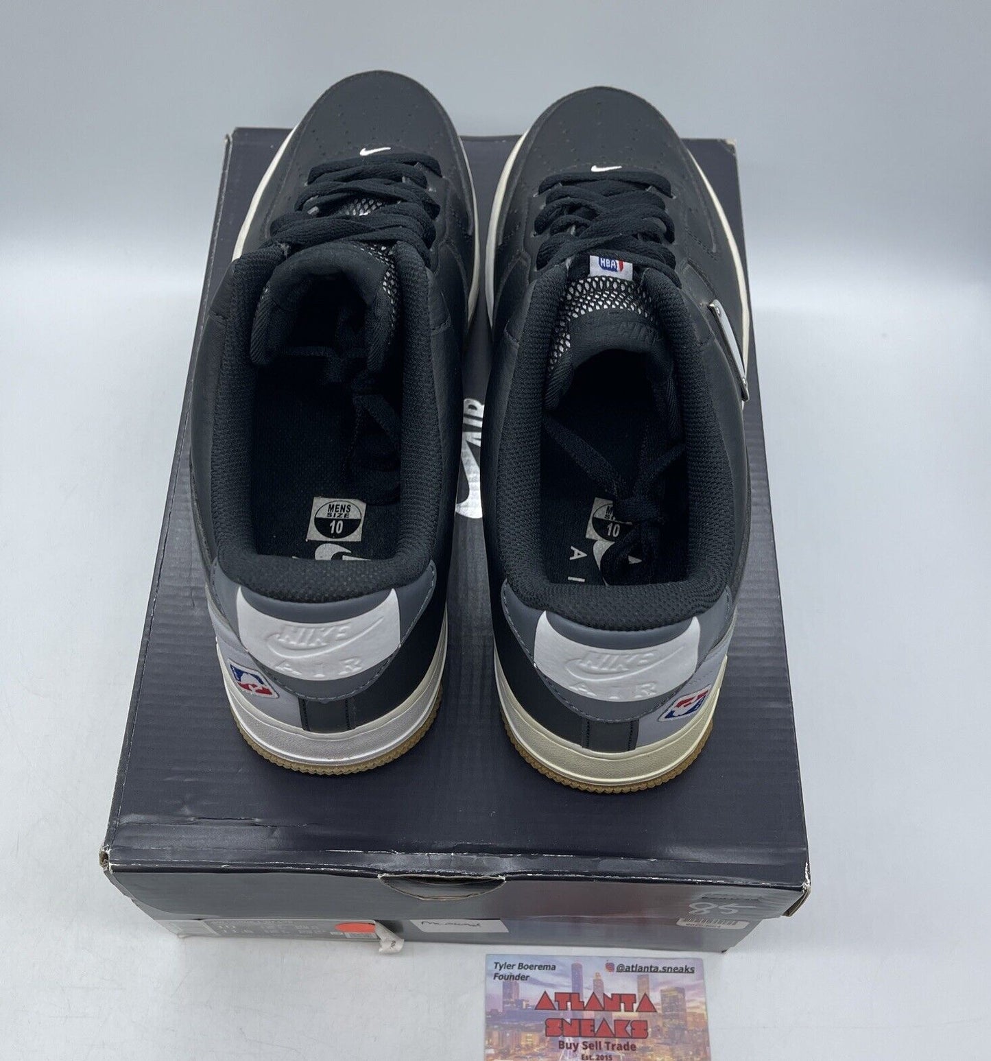 Size 10 - Nike NBA x Air Force 1 '07 LV8 Black Wolf Grey Black (CT2298-001)