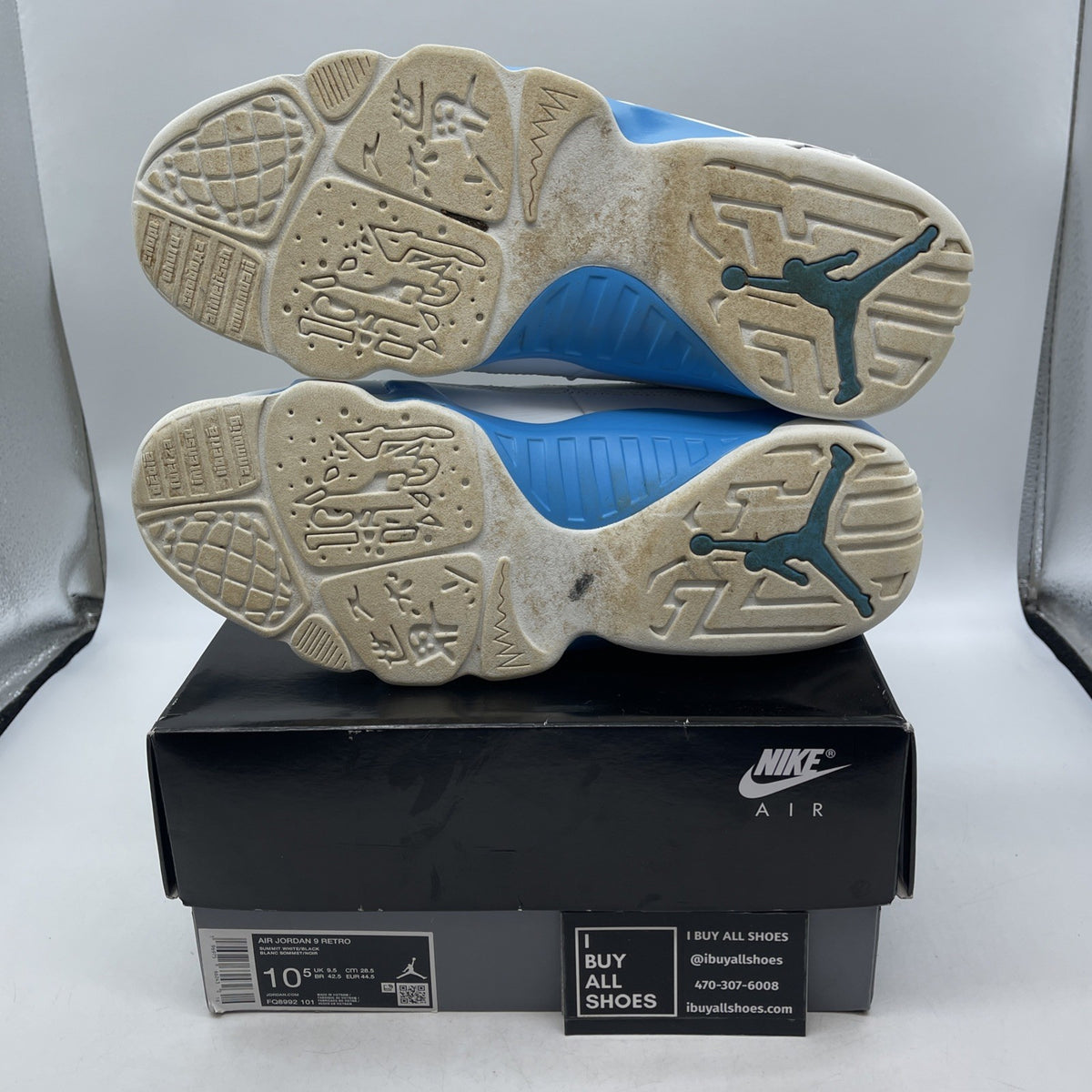 Size 10.5 - Air Jordan 9 Retro 2024 Powder Blue (FQ8992-101)