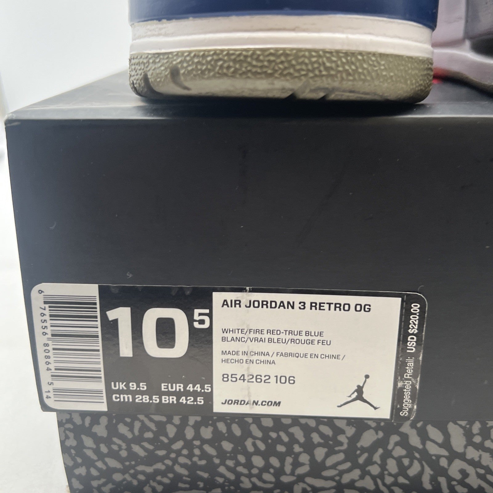 Size 10.5 - Air Jordan 3 Retro OG Mid True Blue (854262-106)
