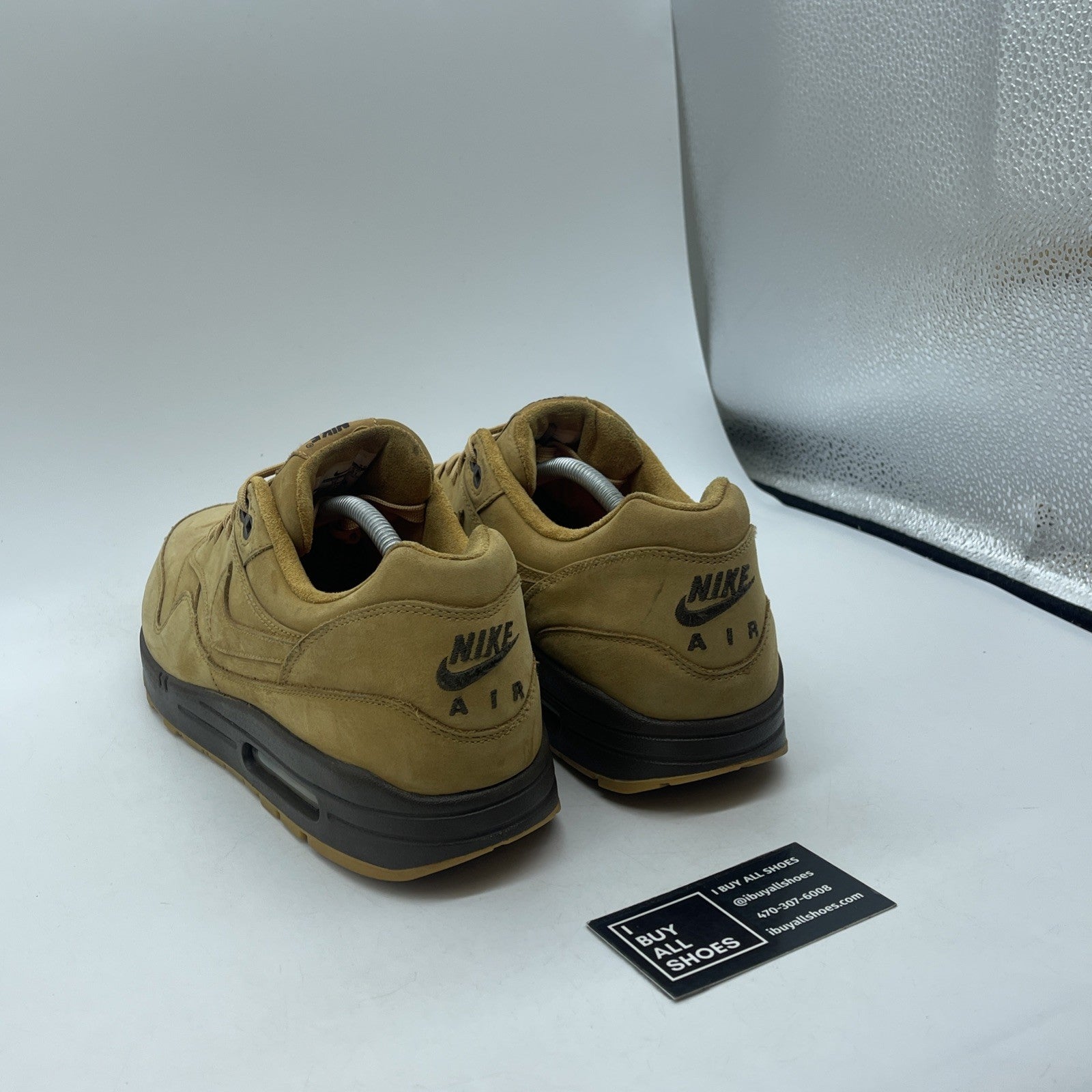 Size 13 - Nike Air Max 1 QS Flax Brown Suede (704997-200)