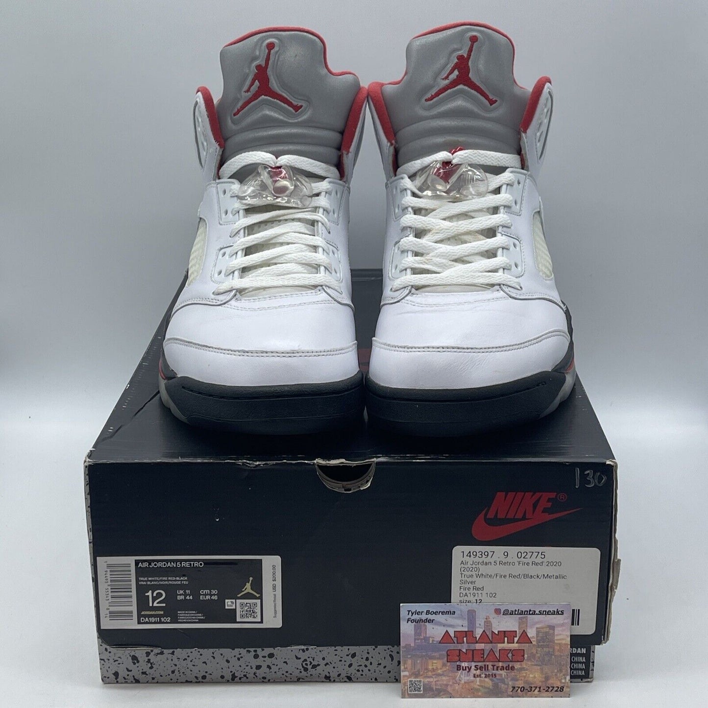 Size 12 - Jordan 5 Retro Mid Fire Red Black White Leather (DA1911-102)