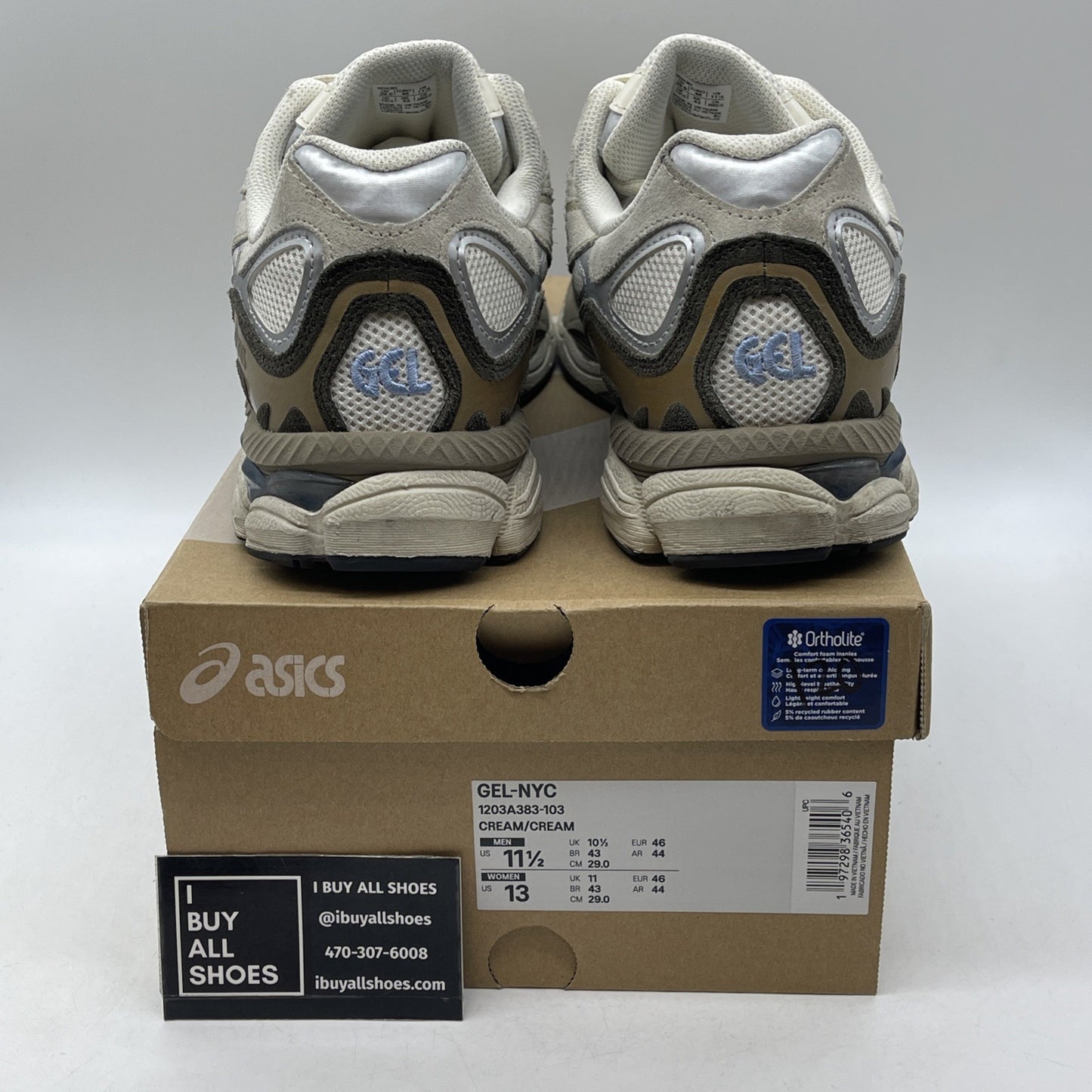 Size 11.5 - Asics Gel NYC Cream Mocha (1203A383-103)
