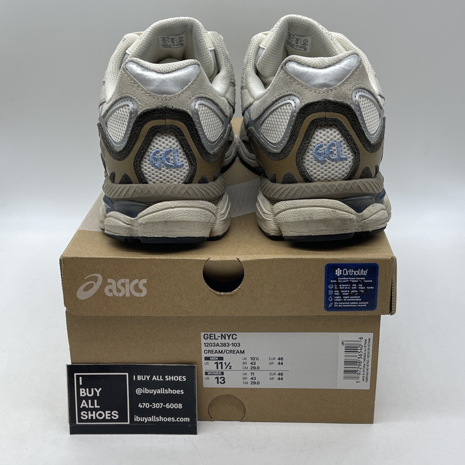 Size 11.5 - Asics Gel NYC Cream Mocha (1203A383-103)