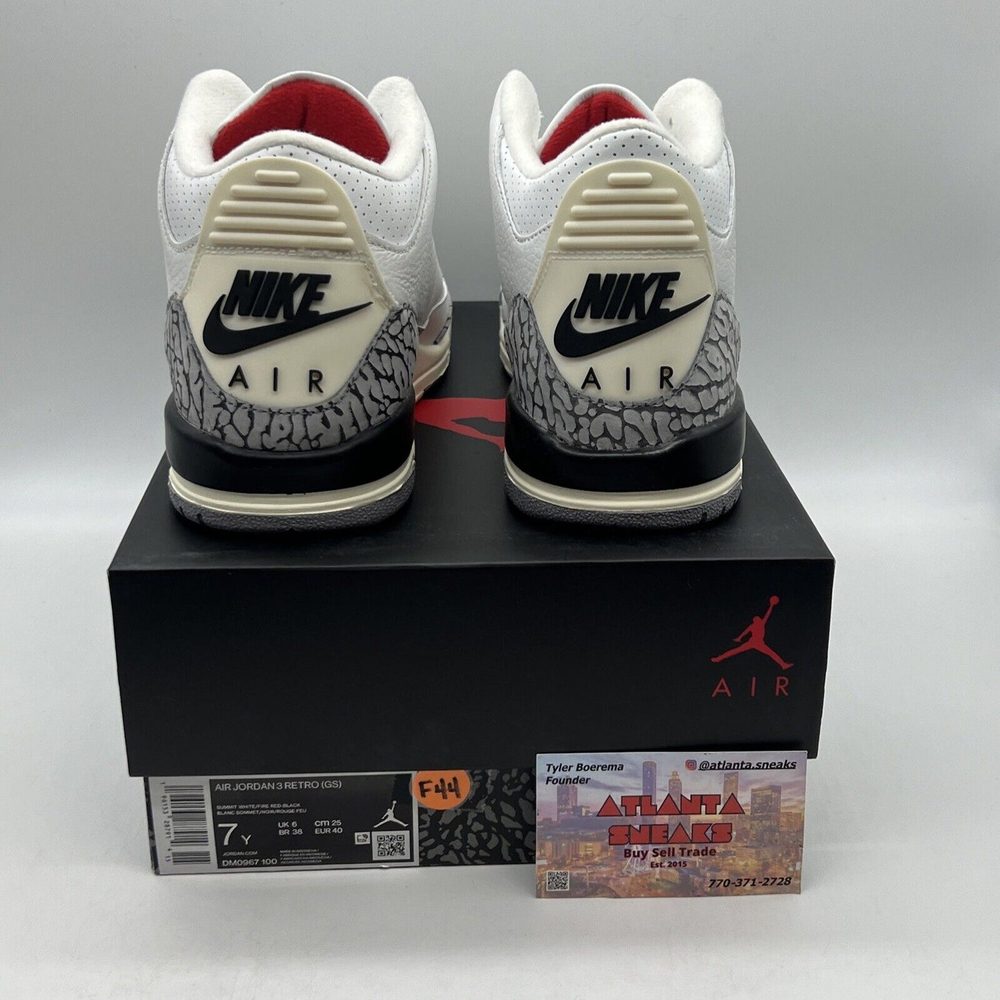 Size 7Y - Jordan 3 Retro Mid White Cement Reimagined Brand New Og All