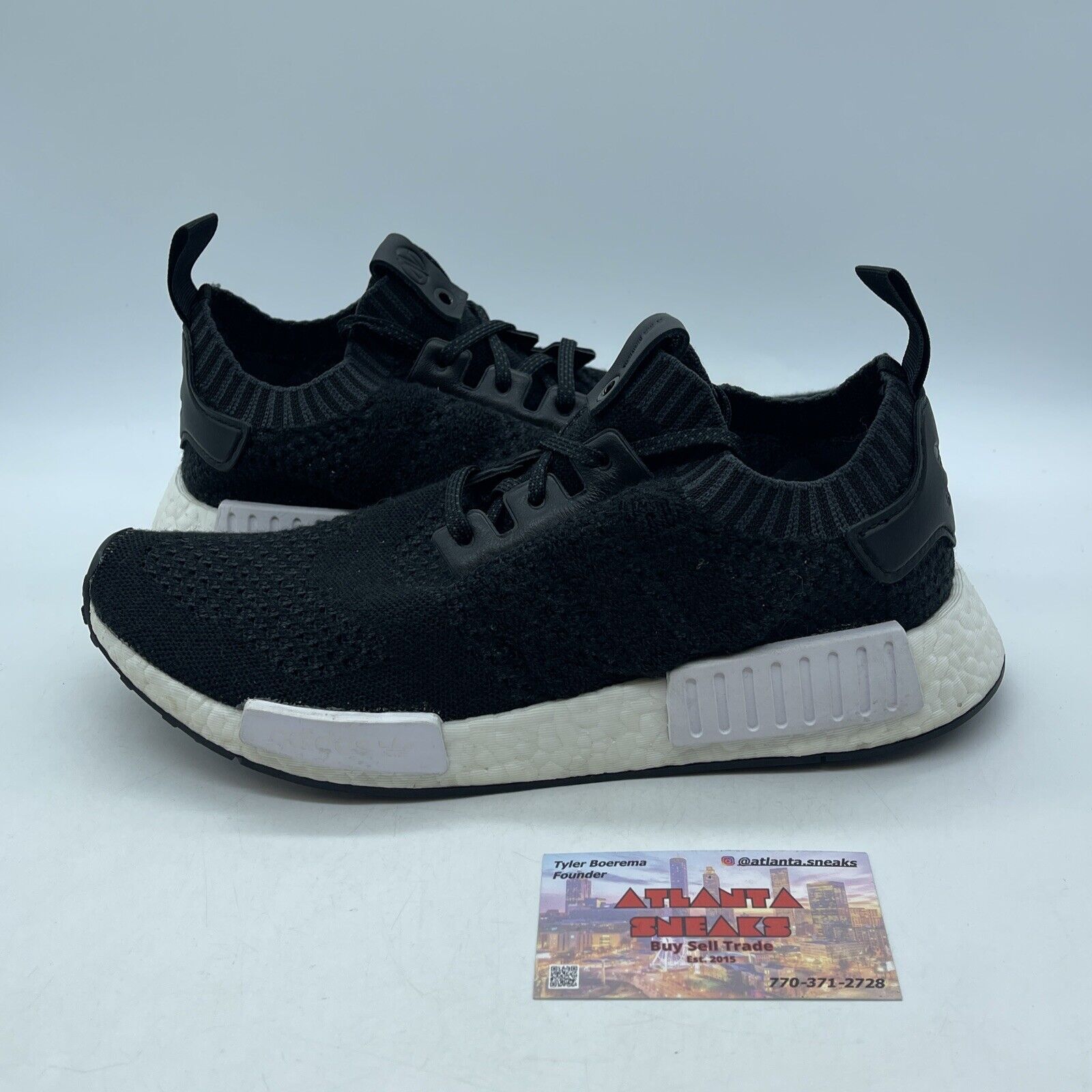 Size 9 - adidas A Ma Maniere x Invincible x NMD_R1 Primeknit Core Black Suede