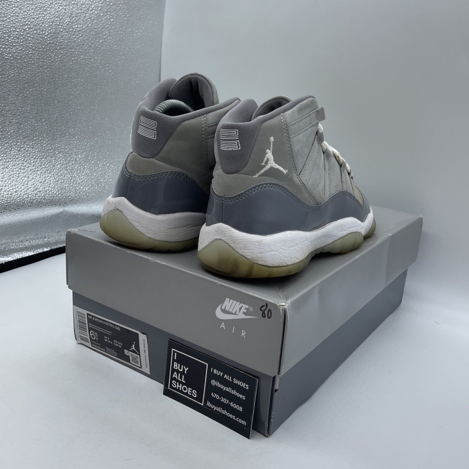 Size 6.5Y (GS) - Jordan 11 Retro 2021 Mid Cool Grey Suede Leather (378038-005)