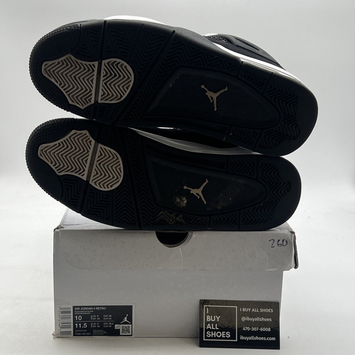 Size 10 - Air Jordan 4 Retro White Thunder (FQ8138-001)