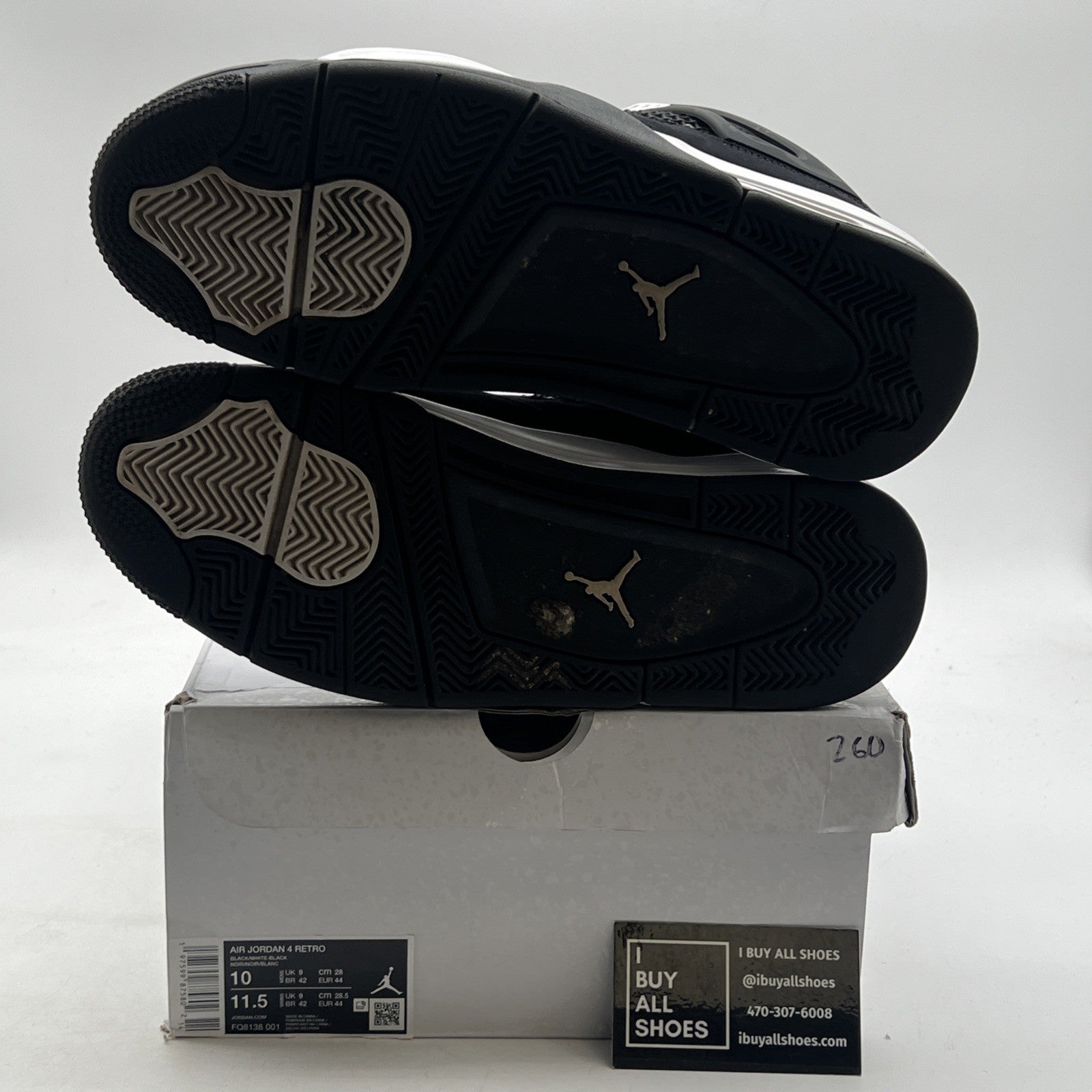 Size 10 - Air Jordan 4 Retro White Thunder (FQ8138-001)