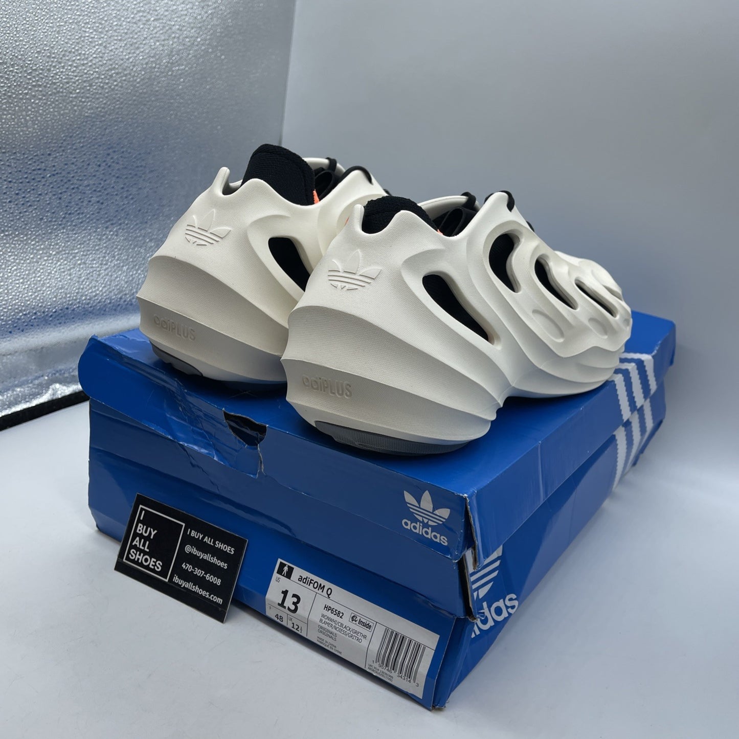 Size 13 - Adidas adiFOM Q Wonder White Black (HP6582)