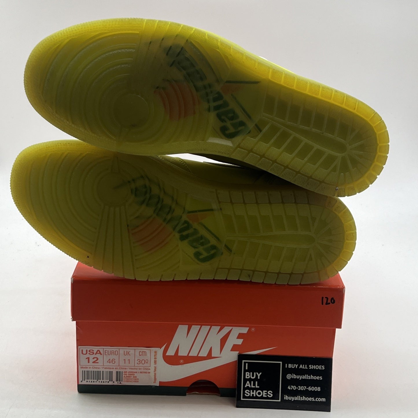 Size 12 - Air Jordan 1 Retro OG G8RD High Cyber (AJ5997-345)