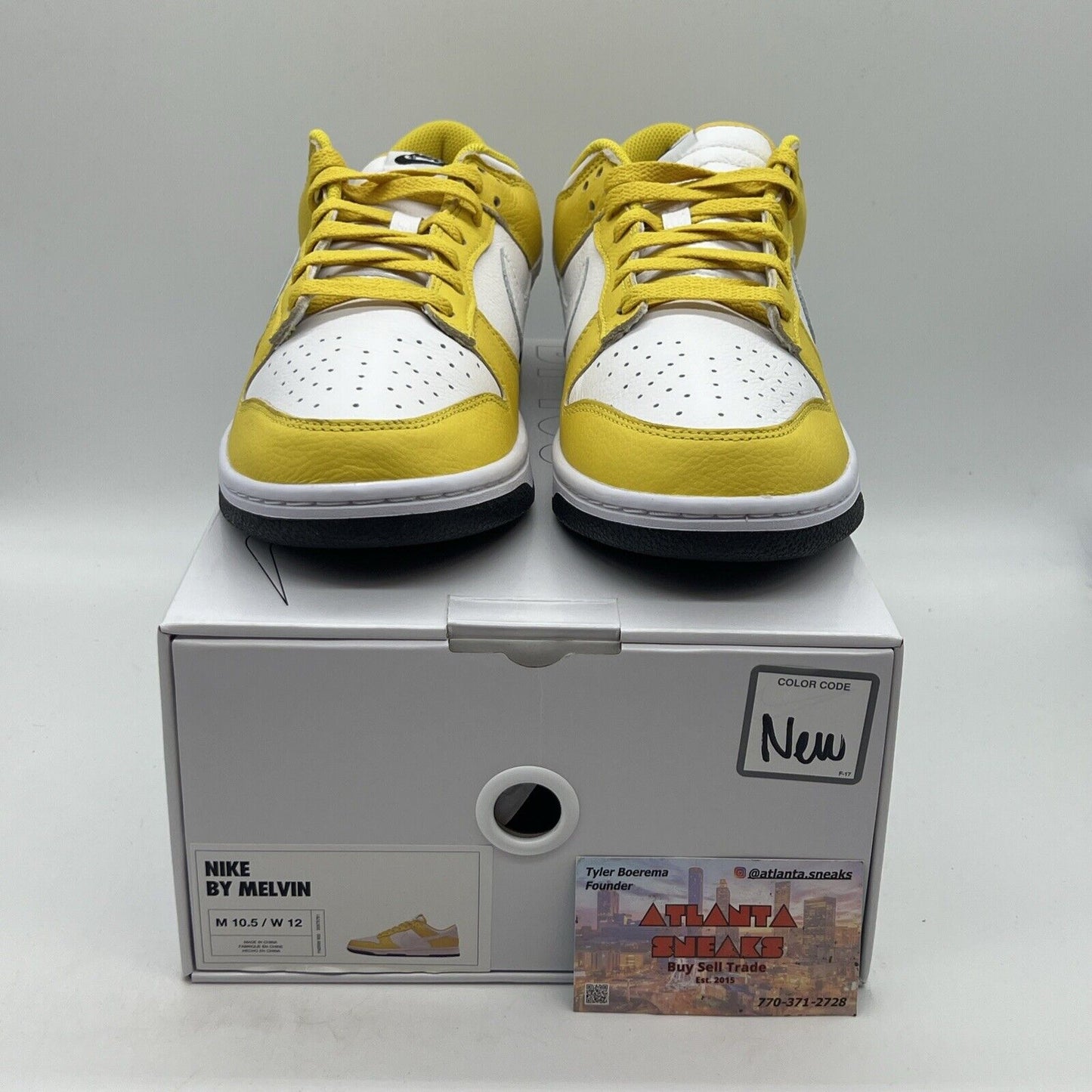 Size 10.5 - Nike Dunk Low Nike By You NikeiD Yellow / White / Black