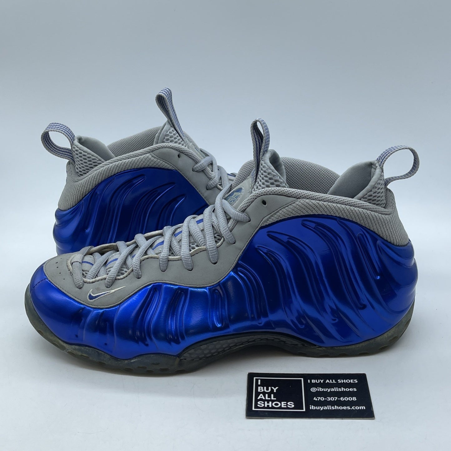 Size 12 - Nike Air Foamposite One Sport Royal Blue Grey Suede (314996-401)