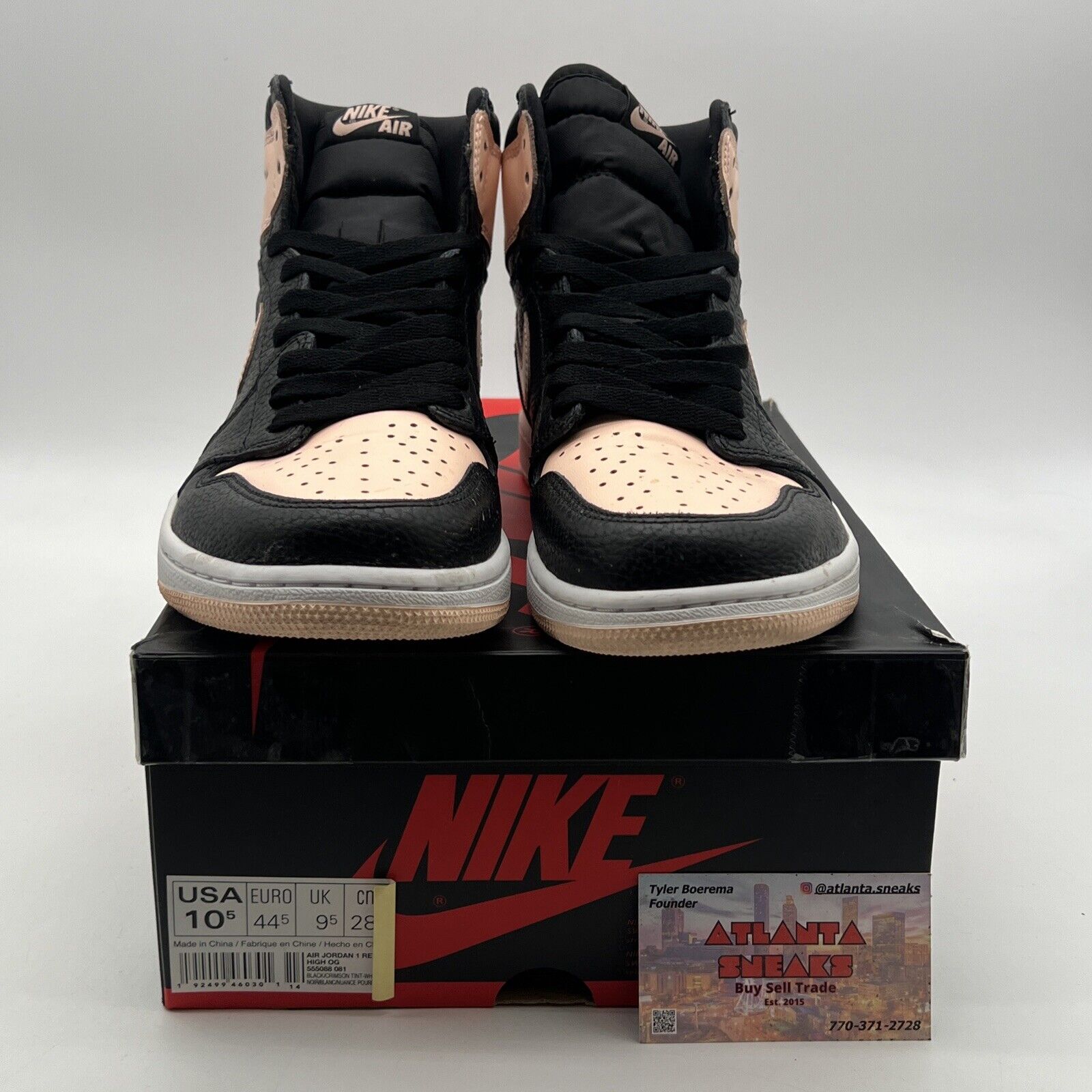 Size 10.5 - Air Jordan 1 Retro OG High Crimson Tint (555088-081)