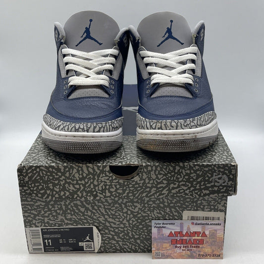 Size 11 - Jordan 3 Retro Blue Grey White Leather Suede (CT8532-401)
