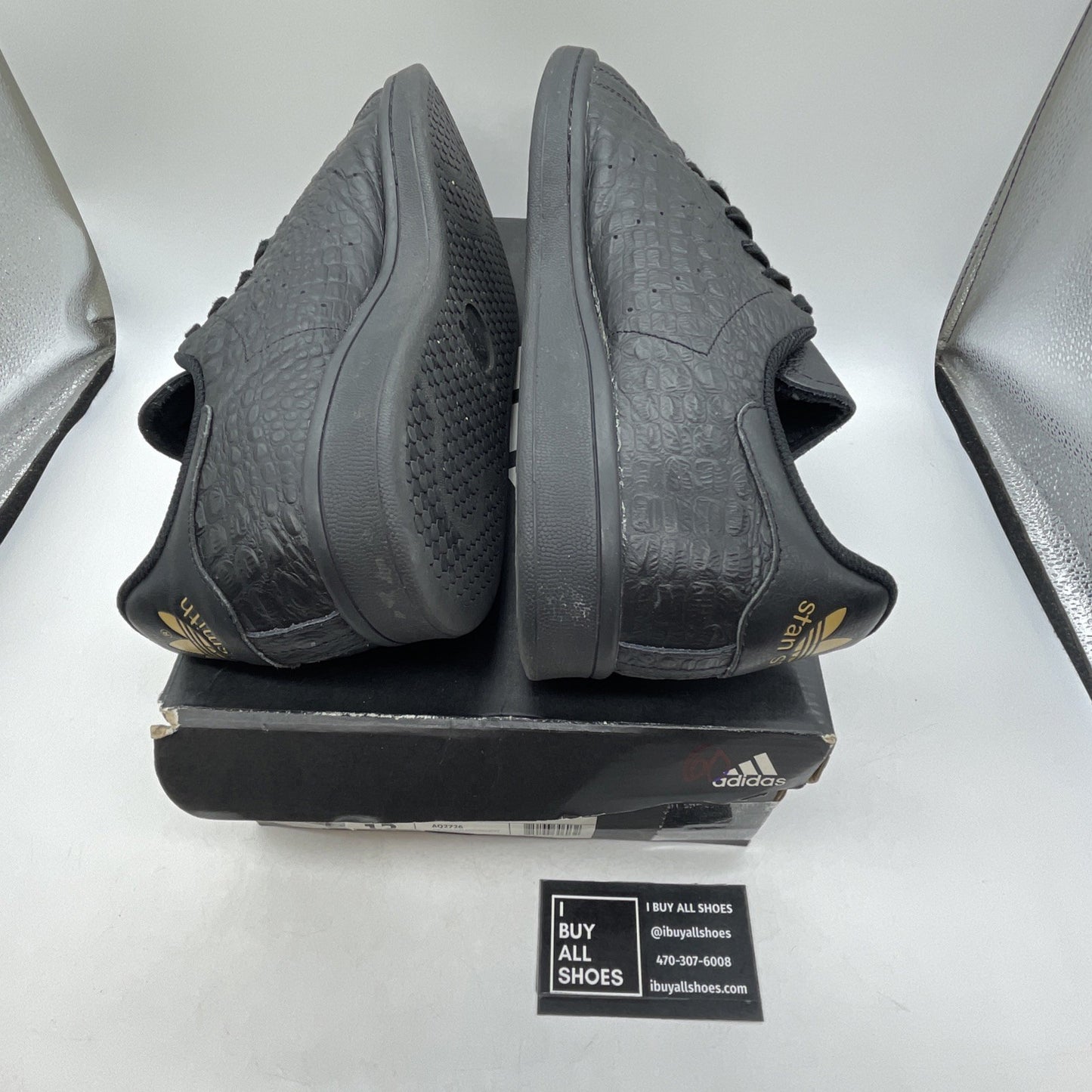 Size 13 - Adidas Stan Smith Croc Leather (AQ2726)