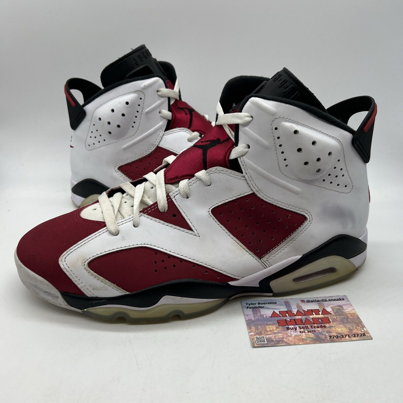 Size 11.5 - Jordan 6 Retro OG Mid Carmine White Black Suede Leather (CT8529-106)