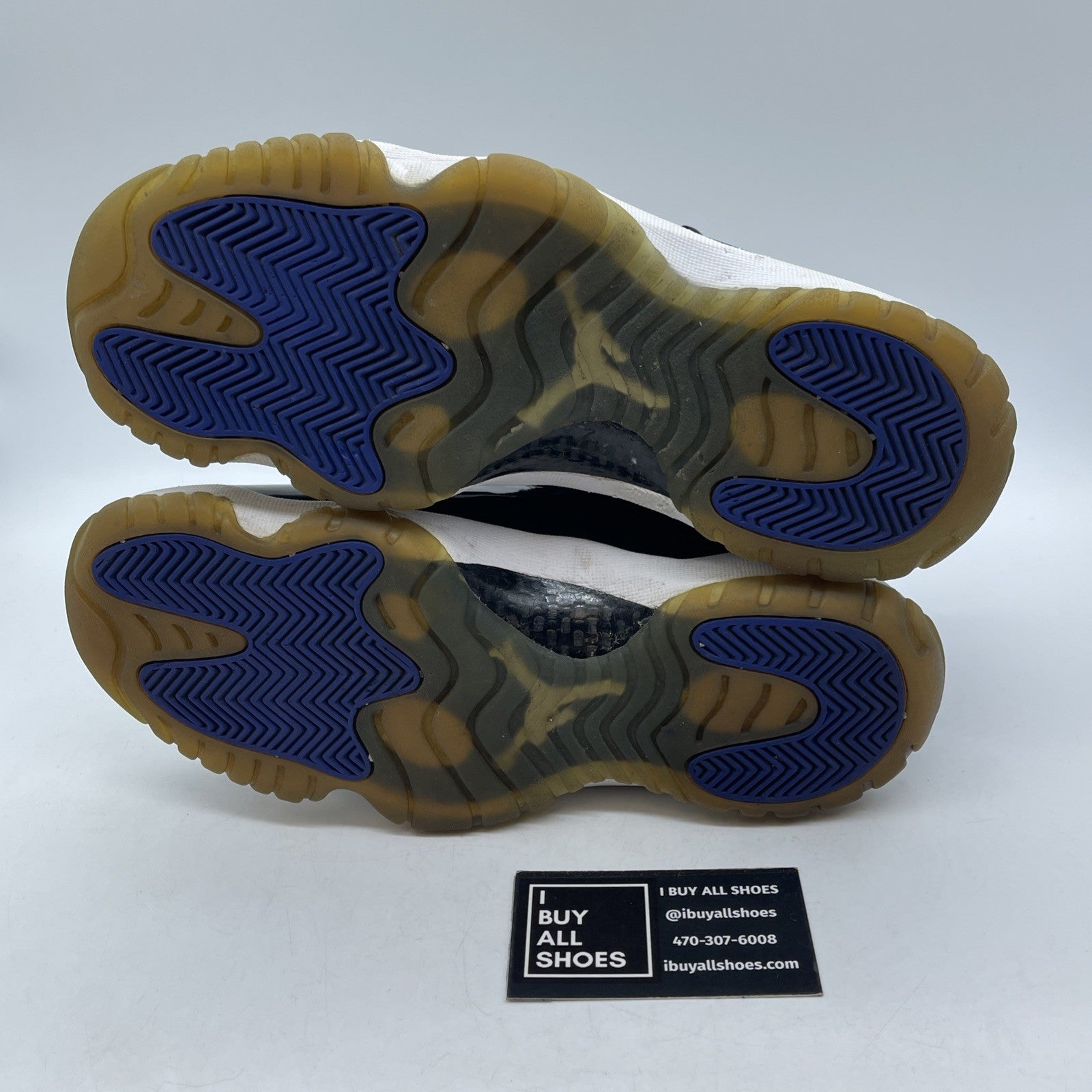 Size 8 - Jordan 11 Retro High Space Jam Black Blue Leather (378037-003)