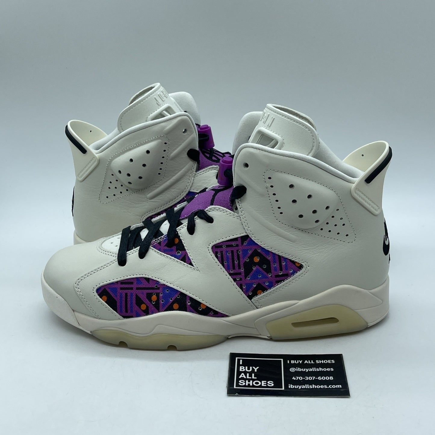 Size 10.5 - Air Jordan 6 Retro Quai 54 Purple White Suede Leather (CZ4152-101)