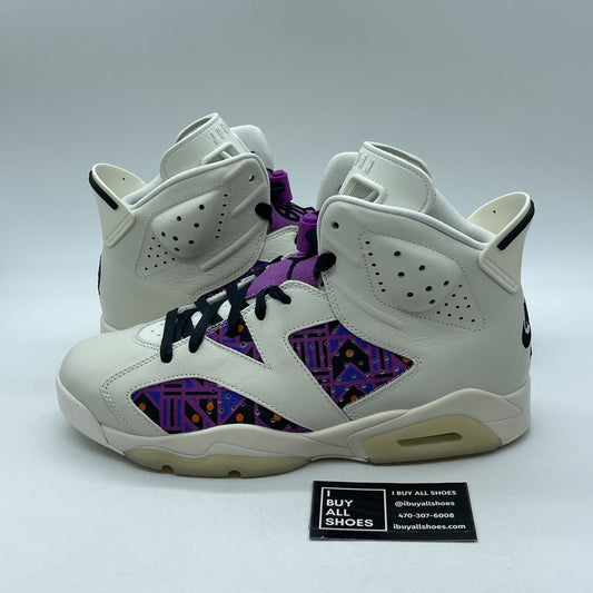 Size 10.5 - Air Jordan 6 Retro Quai 54 Purple White Suede Leather (CZ4152-101)