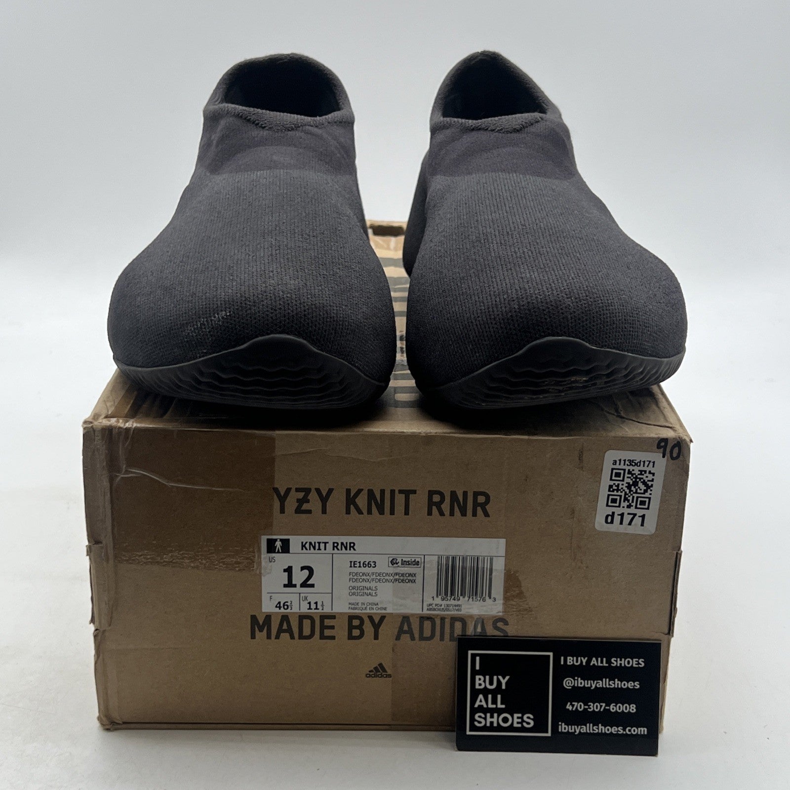 Size 12 - adidas Yeezy Knit Runner Fade Onyx (IE1663)