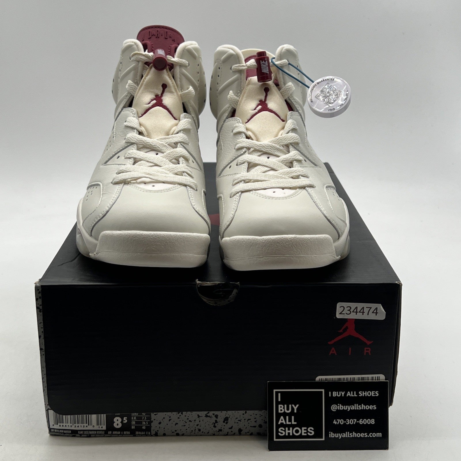 Size 8.5 - Air Jordan 6 Retro 2015 Maroon (384664-116)
