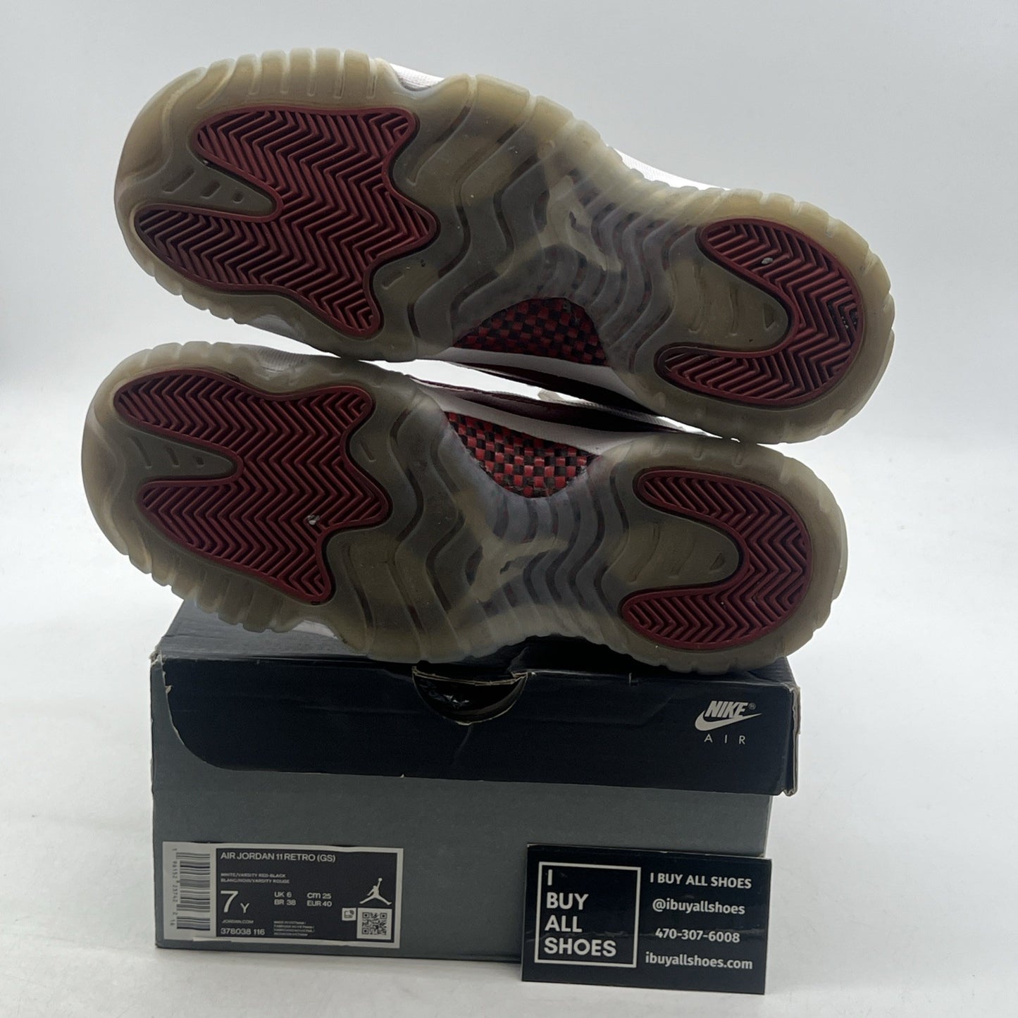 Size 7Y- Air Jordan 11 Retro High Cherry (378038-116)