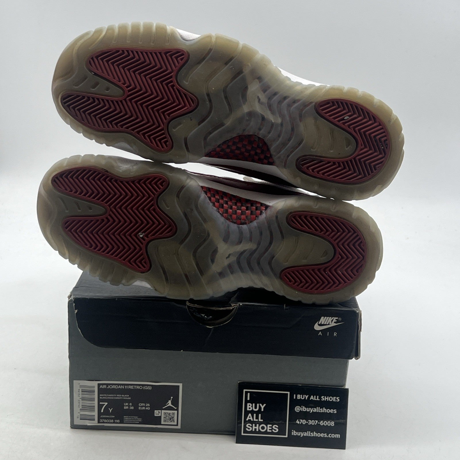 Size 7Y- Air Jordan 11 Retro High Cherry (378038-116)