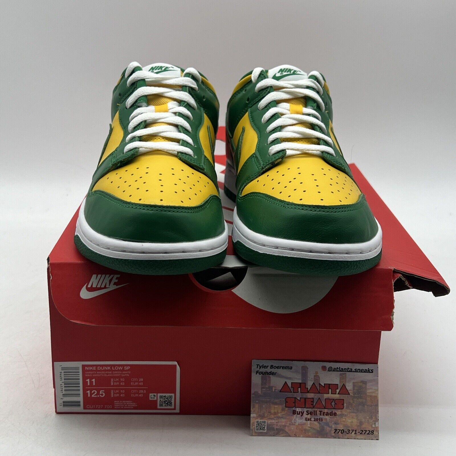 Size 11 - Nike Dunk SP 2020 Low Brazil Yellow Green White (CU1727-700)