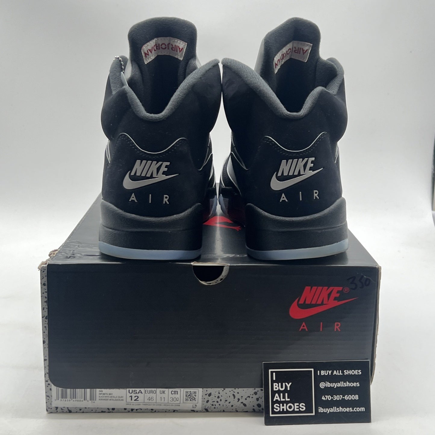 Size 12 - Air Jordan 5 Retro OG Black Metallic Reimagined (HF3075-001)