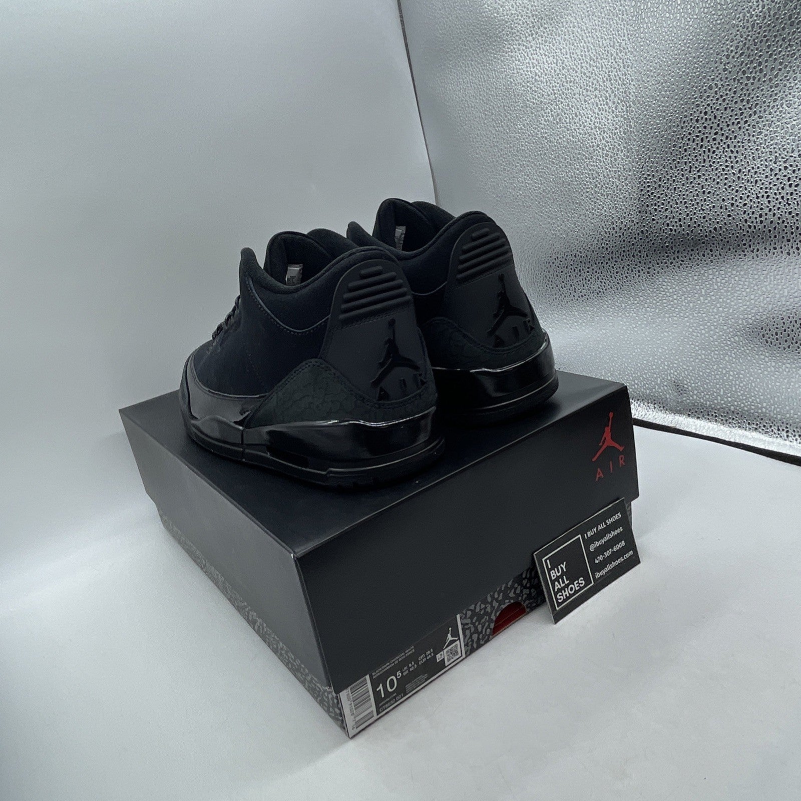 Size 10.5 - Air Jordan 3 Retro 2025 Black Cat (CT8532-001)